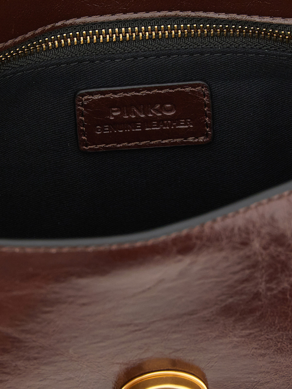 PINKO Schultertasche aus bordeauxrotem Kalbsleder