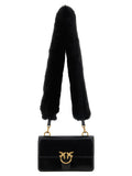 PINKO Schwarze Kalbsleder-Schultertasche