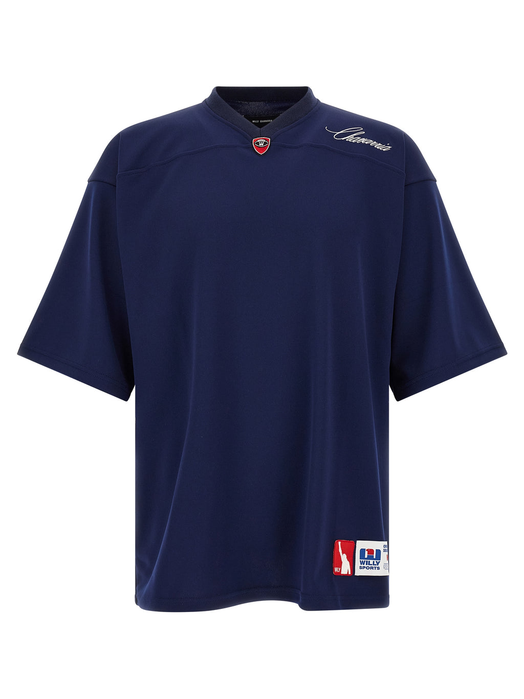 WILLY CHAVARRIA Blaues Polyester-Sportswear-Oberteil