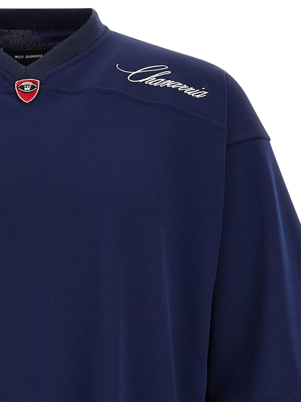WILLY CHAVARRIA Blaues Polyester-Sportswear-Oberteil