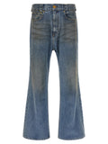 WILLY CHAVARRIA Blaue Baumwoll-Jeans mit ausgestelltem Bein