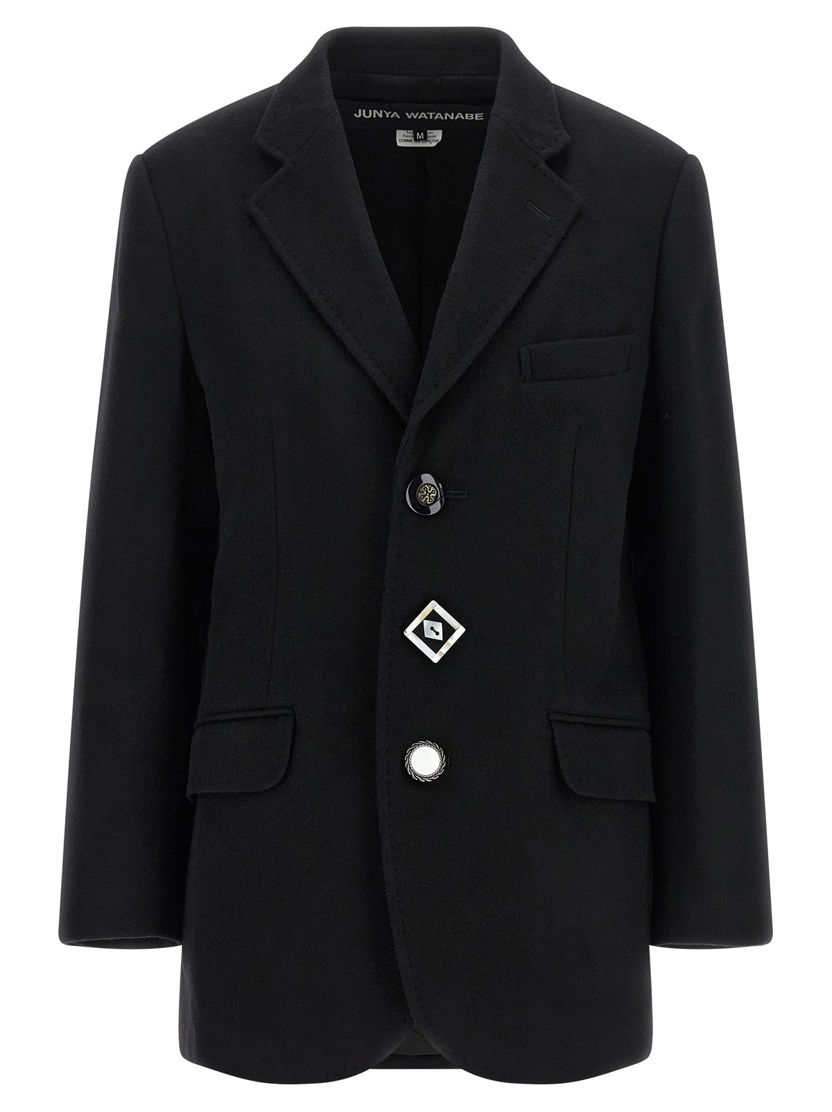Junya Watanabe Schwarzer Wollmantel