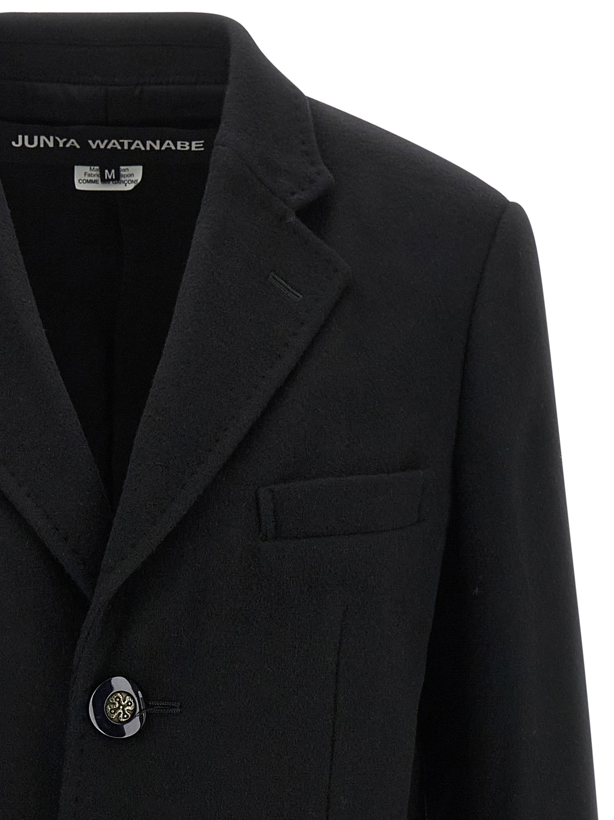 Junya Watanabe Schwarzer Wollmantel
