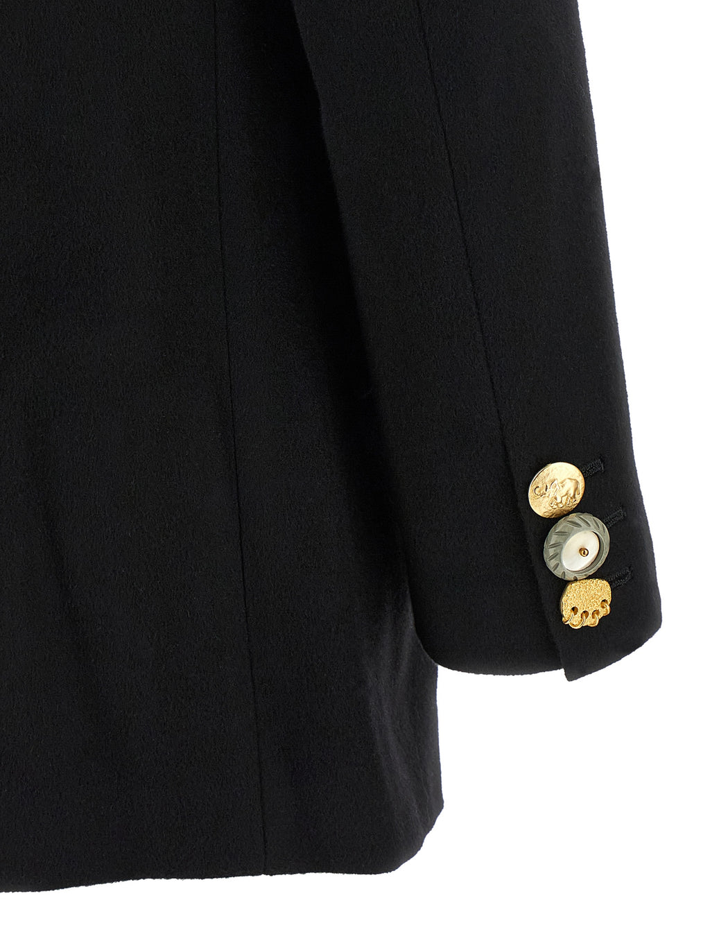 Junya Watanabe Schwarzer Wollmantel