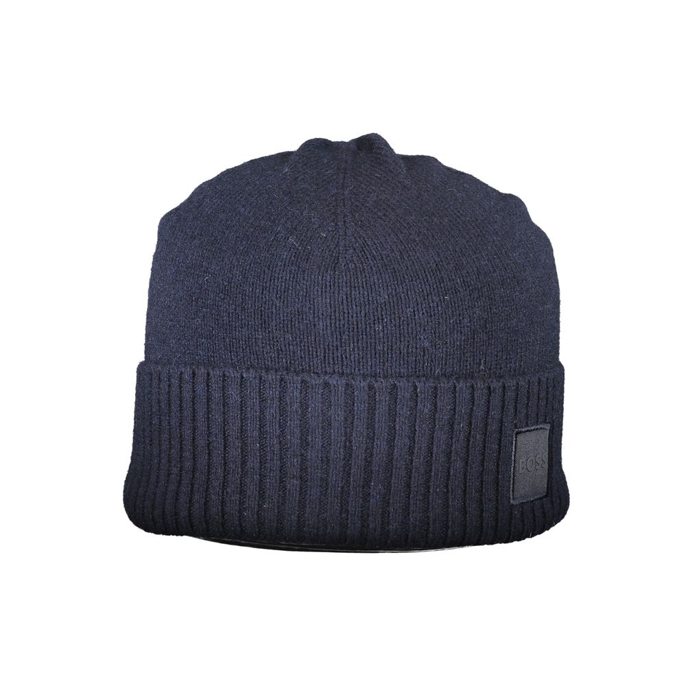 Hugo Boss Blaue Herrenkappe aus Wolle
