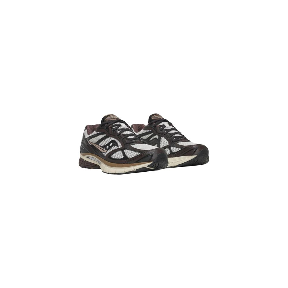 Saucony Braune Synthetik-Sneaker im Athletic-Stil