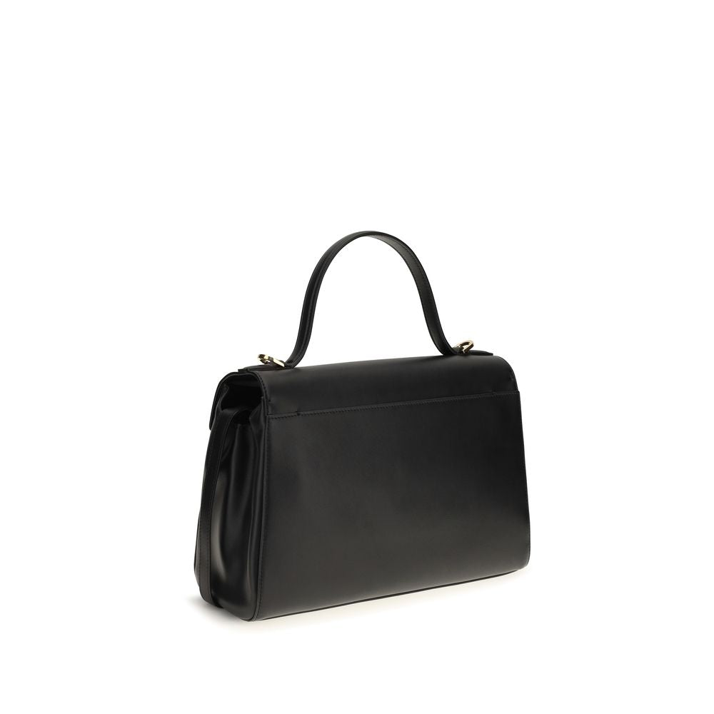 Savette Schwarze Bos Taurus Kalbsleder Schultertasche