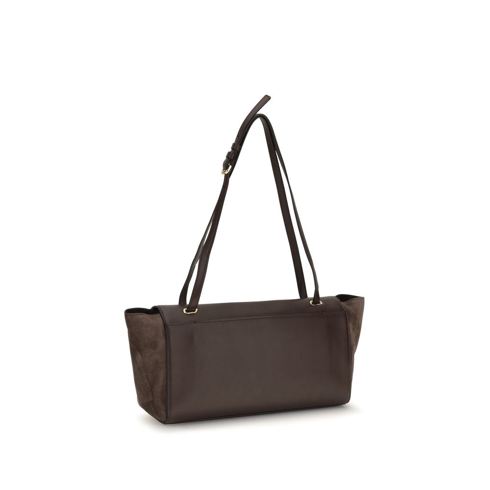 Savette Braune Kalbsleder Bos Taurus Schultertasche