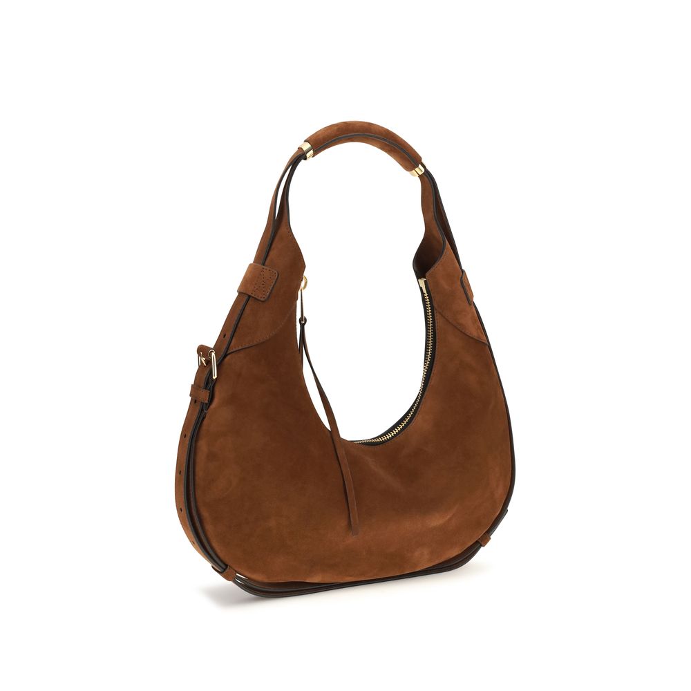 Moschino Braune Kalbsleder-Tasche Bos Taurus
