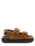 Moon Boot Braune Lammleder-Sandalen