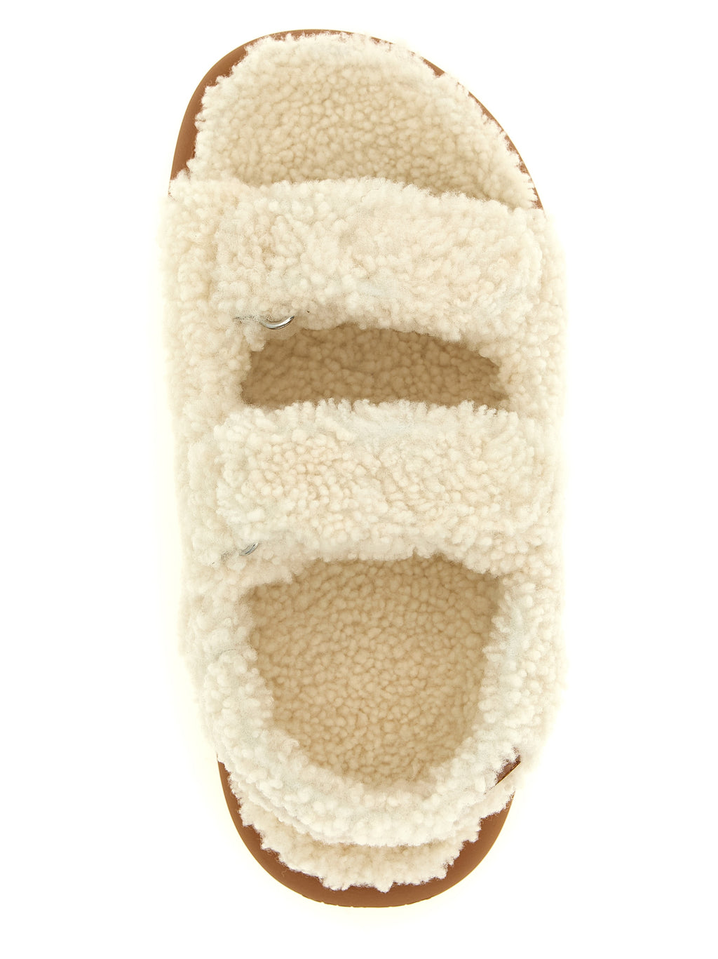 Moon Boot Weiße Lammleder-Sandalen
