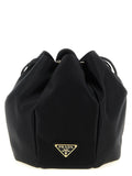Prada Schwarze Schultertasche aus Viskose