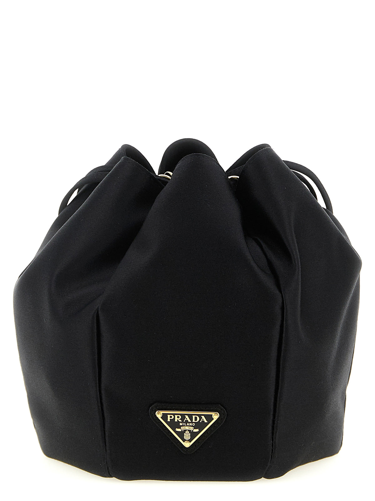 Prada Schwarze Schultertasche aus Viskose