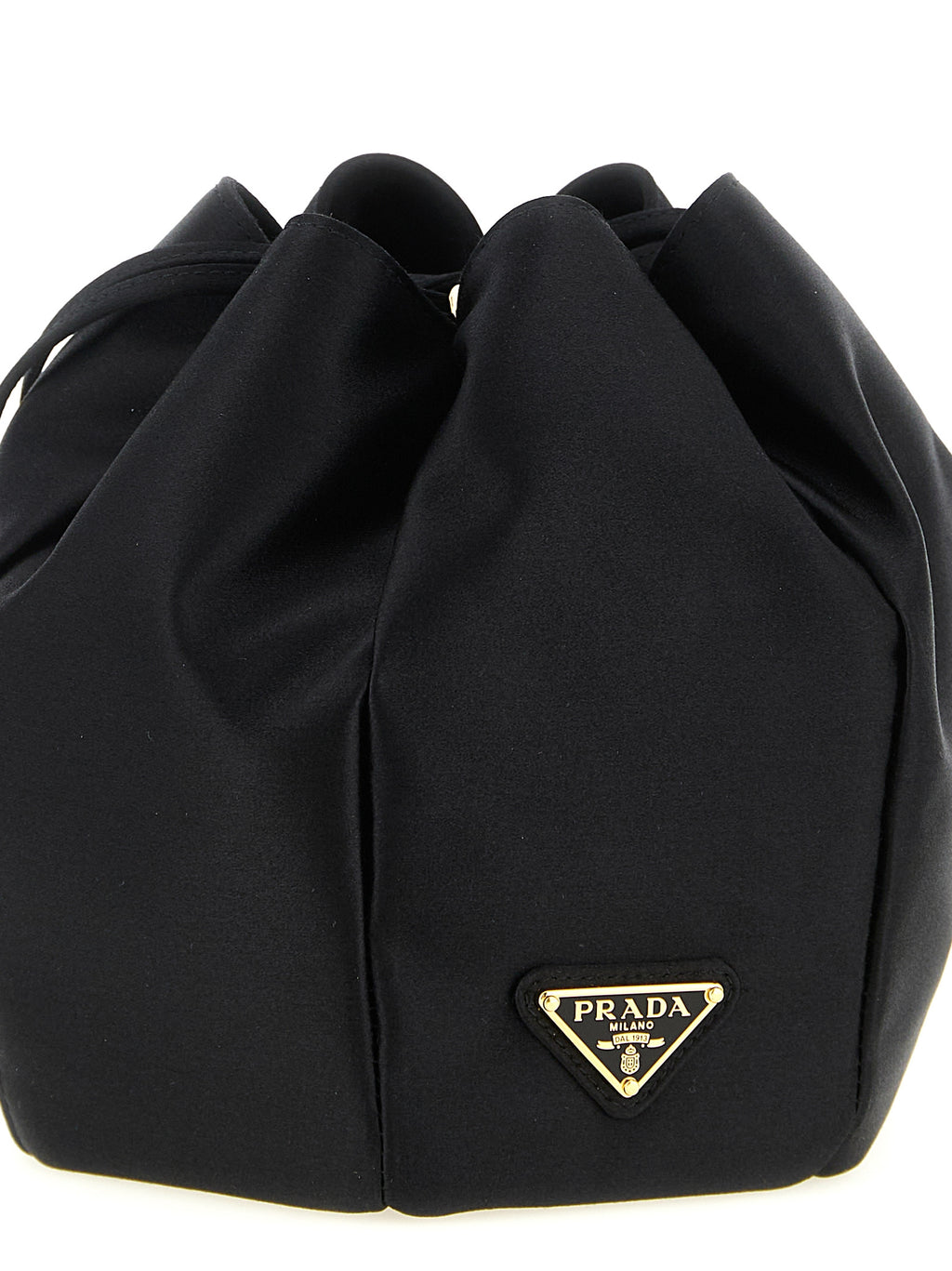 Prada Schwarze Schultertasche aus Viskose