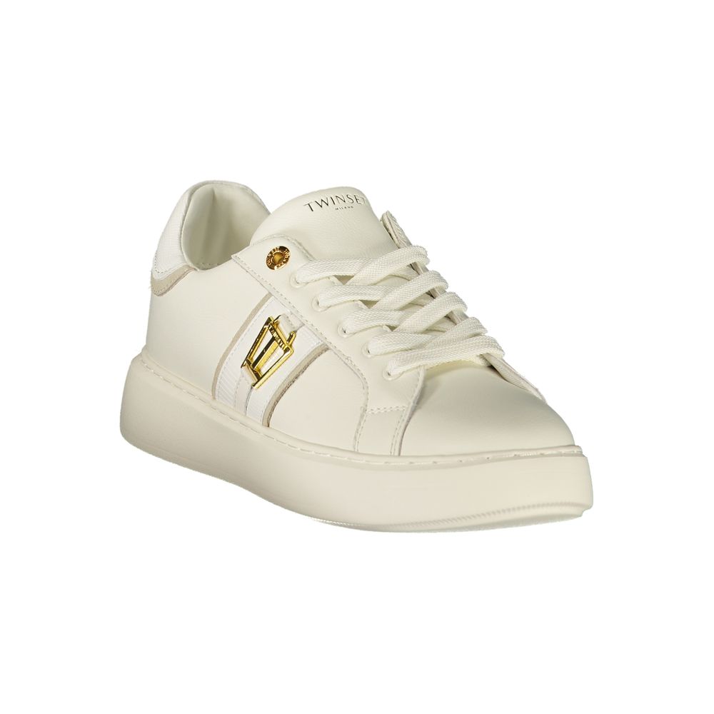 Twinset Weiße Sneaker aus Polyester