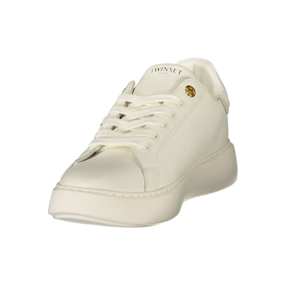 Twinset Weiße Sneaker aus Polyester