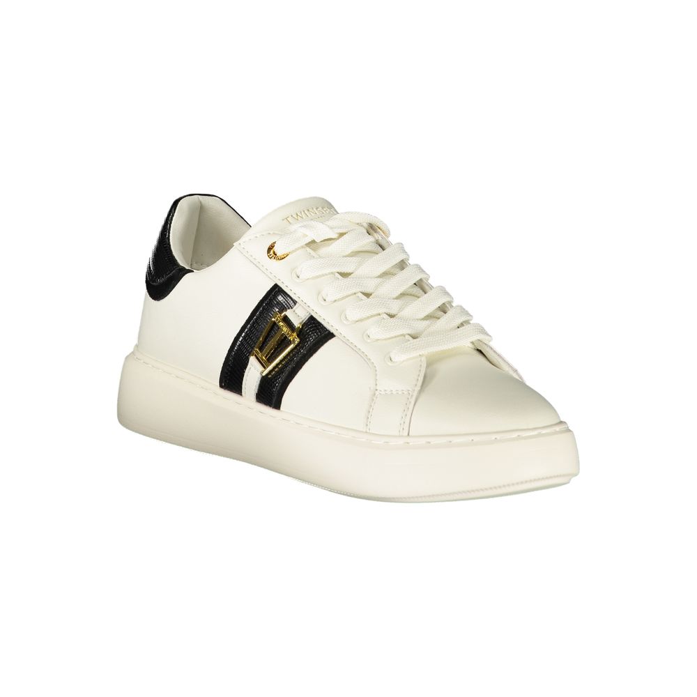 Twinset Weiße Sneaker aus Polyester
