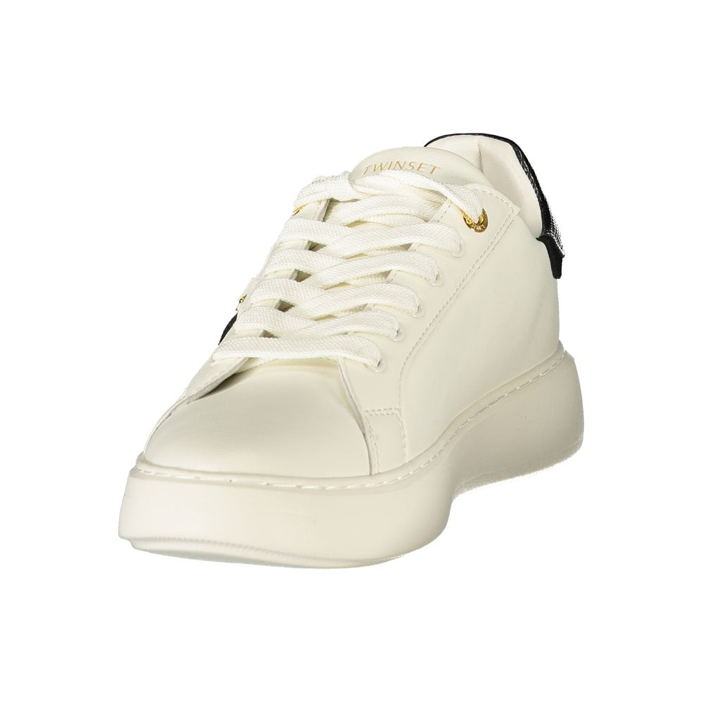 Twinset Weiße Sneaker aus Polyester