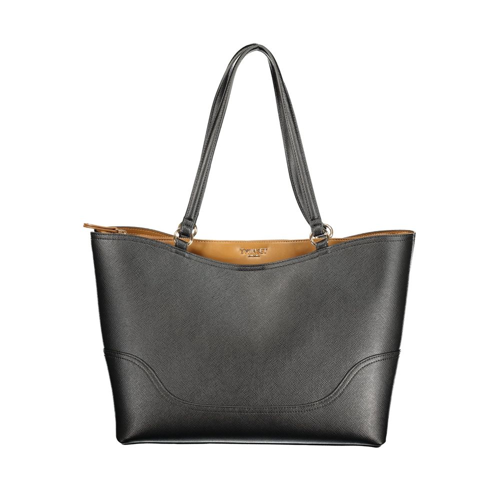Twinset Schwarze Handtasche aus Polyethylen