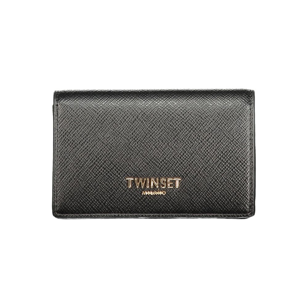 Twinset Schwarze Damen Geldbörse aus Polyurethan