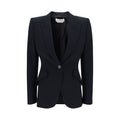Alexander McQueen Schwarzer Blazer aus Acetat