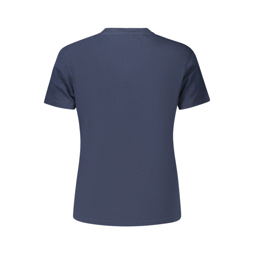 Tommy Hilfiger Blaues Baumwoll-T-Shirt für Damen