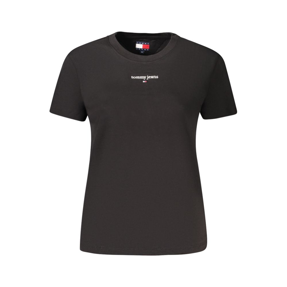 Tommy Hilfiger Schwarzes Baumwoll-T-Shirt für Damen
