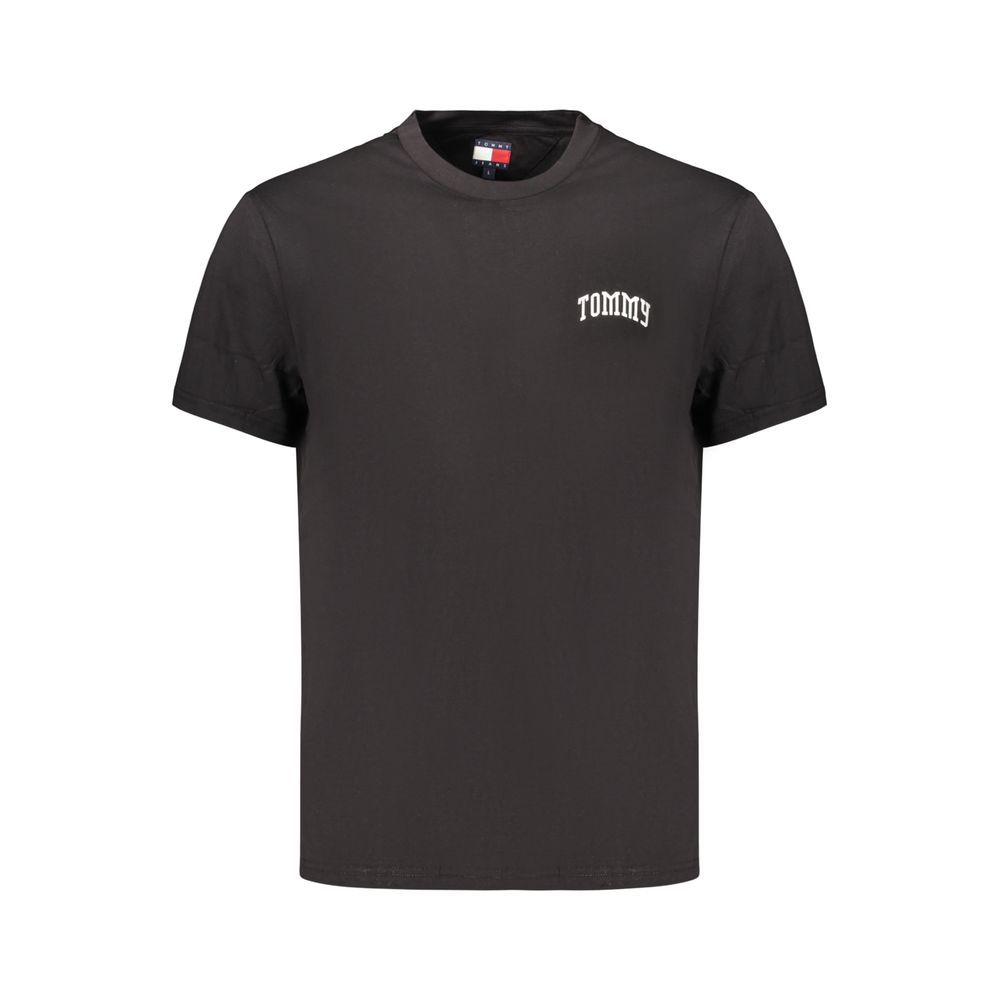 Tommy Hilfiger Schwarzes Baumwoll-T-Shirt für Herren