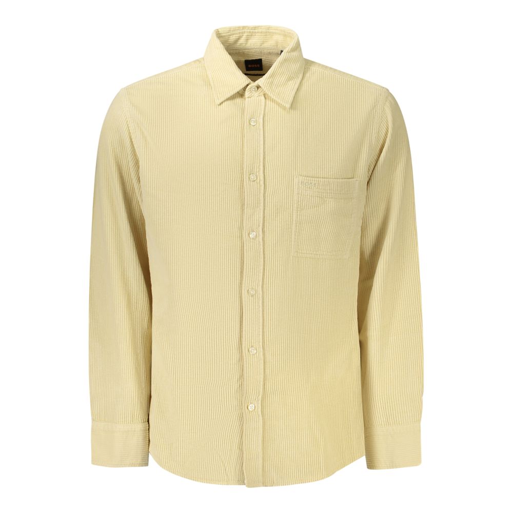 Hugo Boss Beige Baumwollhemd für Herren