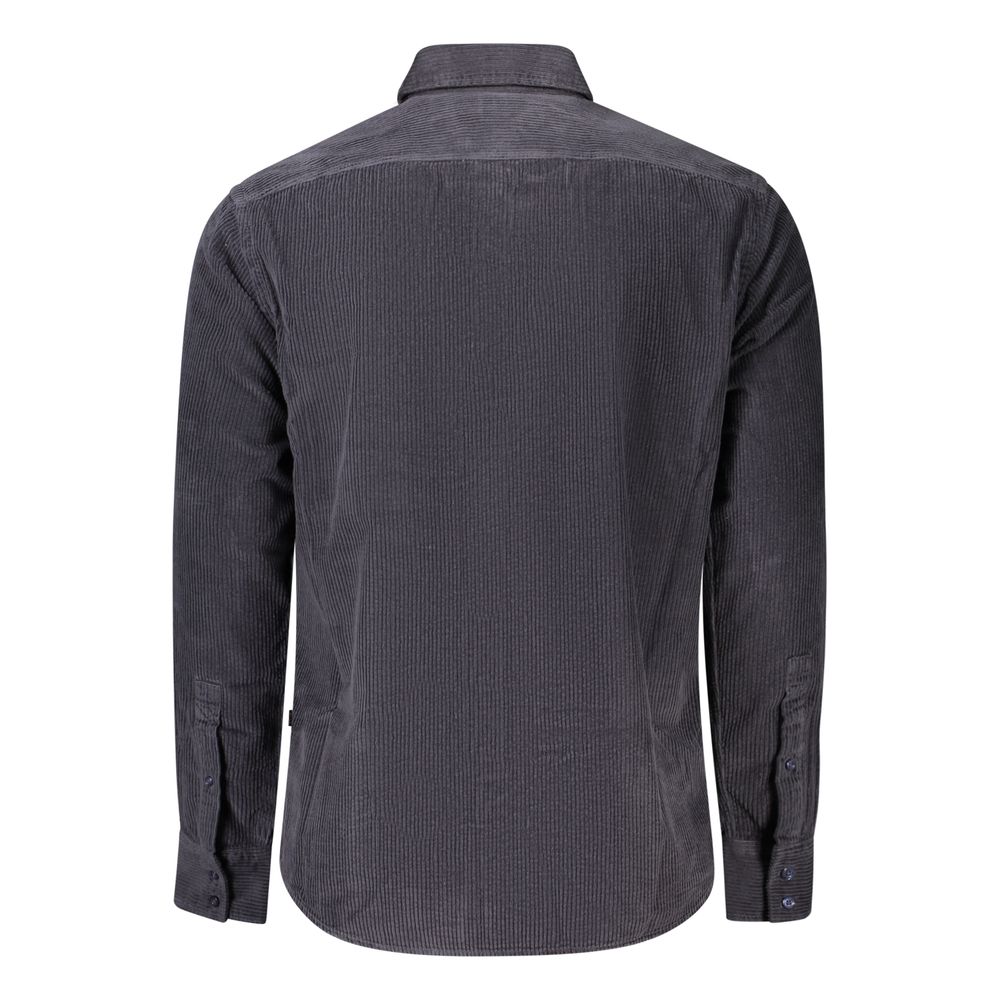 Hugo Boss Blaues Baumwollhemd