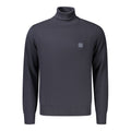 Hugo Boss Blauer Baumwoll-Rollkragenpullover