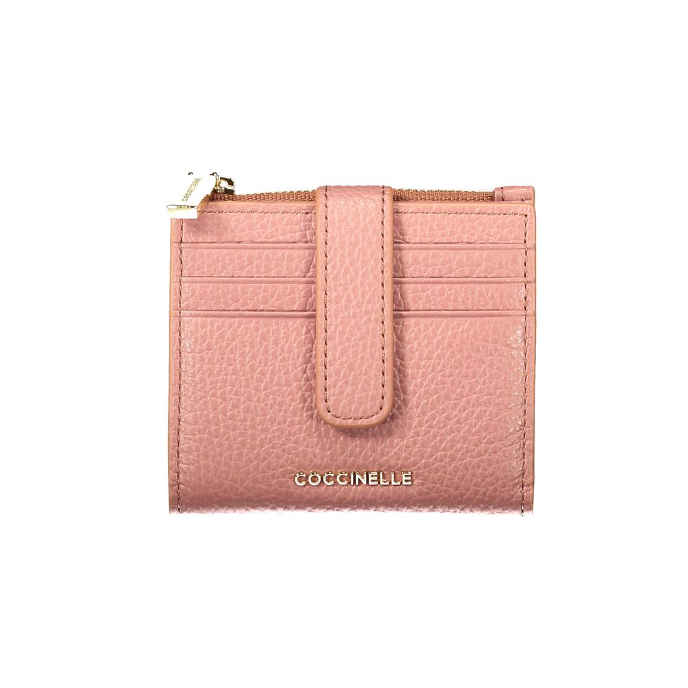 Coccinelle Pinkes Leder Portemonnaie