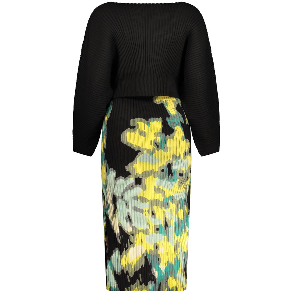 Desigual Schwarzes Freizeitkleid aus Polyester