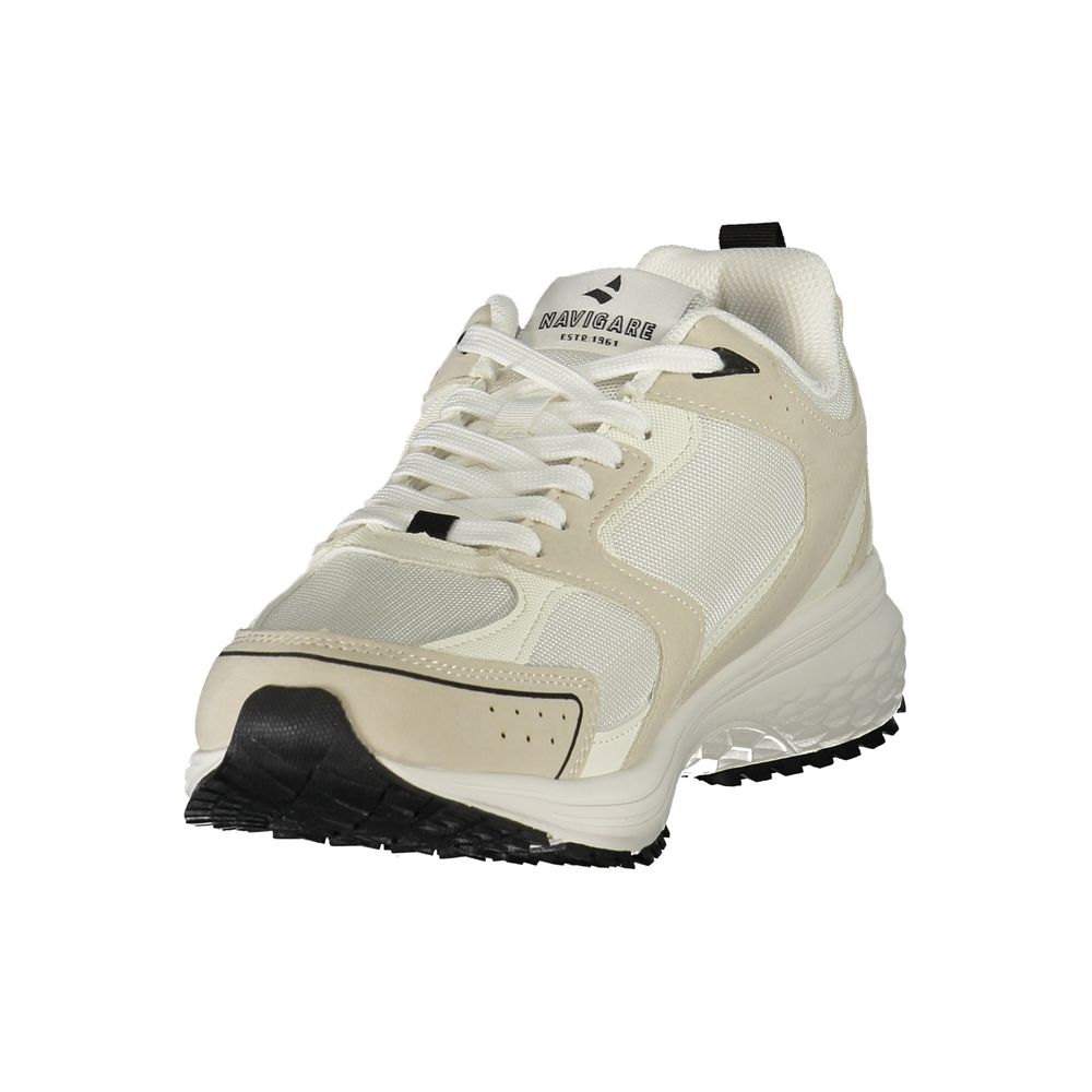 Navigare Weiße Sneaker aus Polyester im Athletic-Stil