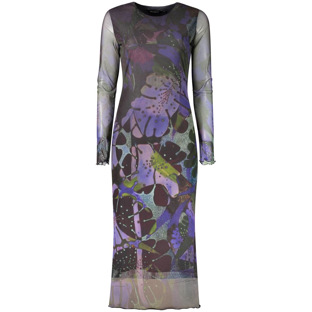 Desigual Violettes Polyester-Freizeitkleid