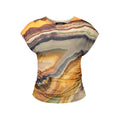 Desigual Beigefarbenes Elastan-T-Shirt