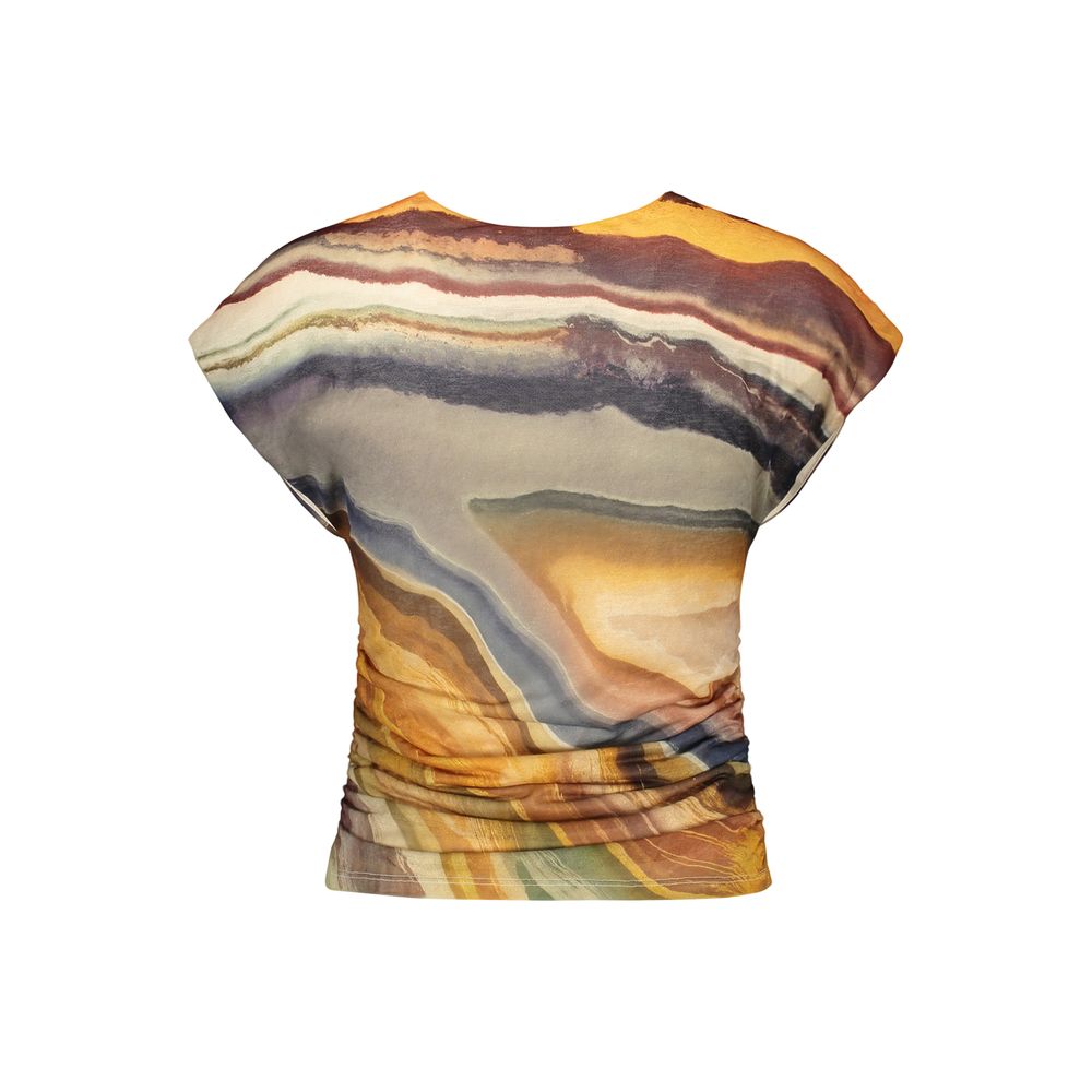 Desigual Beigefarbenes Elastan-T-Shirt