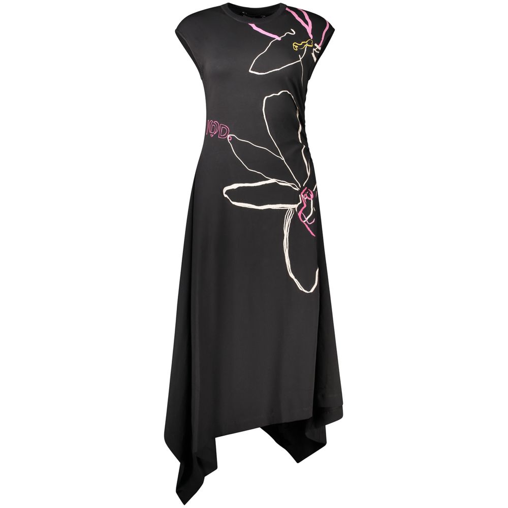 Desigual Schwarzes Baumwoll-Freizeitkleid