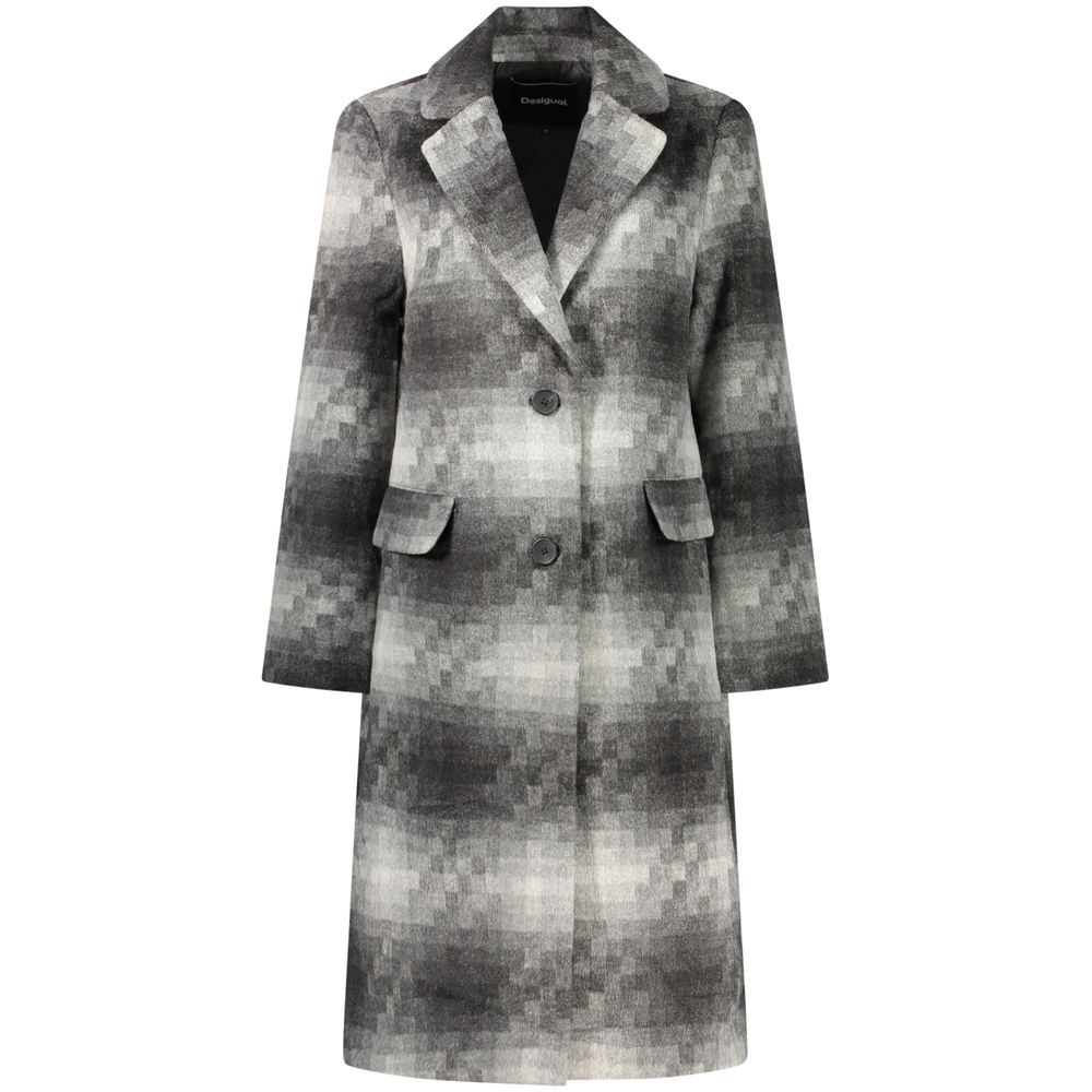 Desigual Grauer Wollmantel