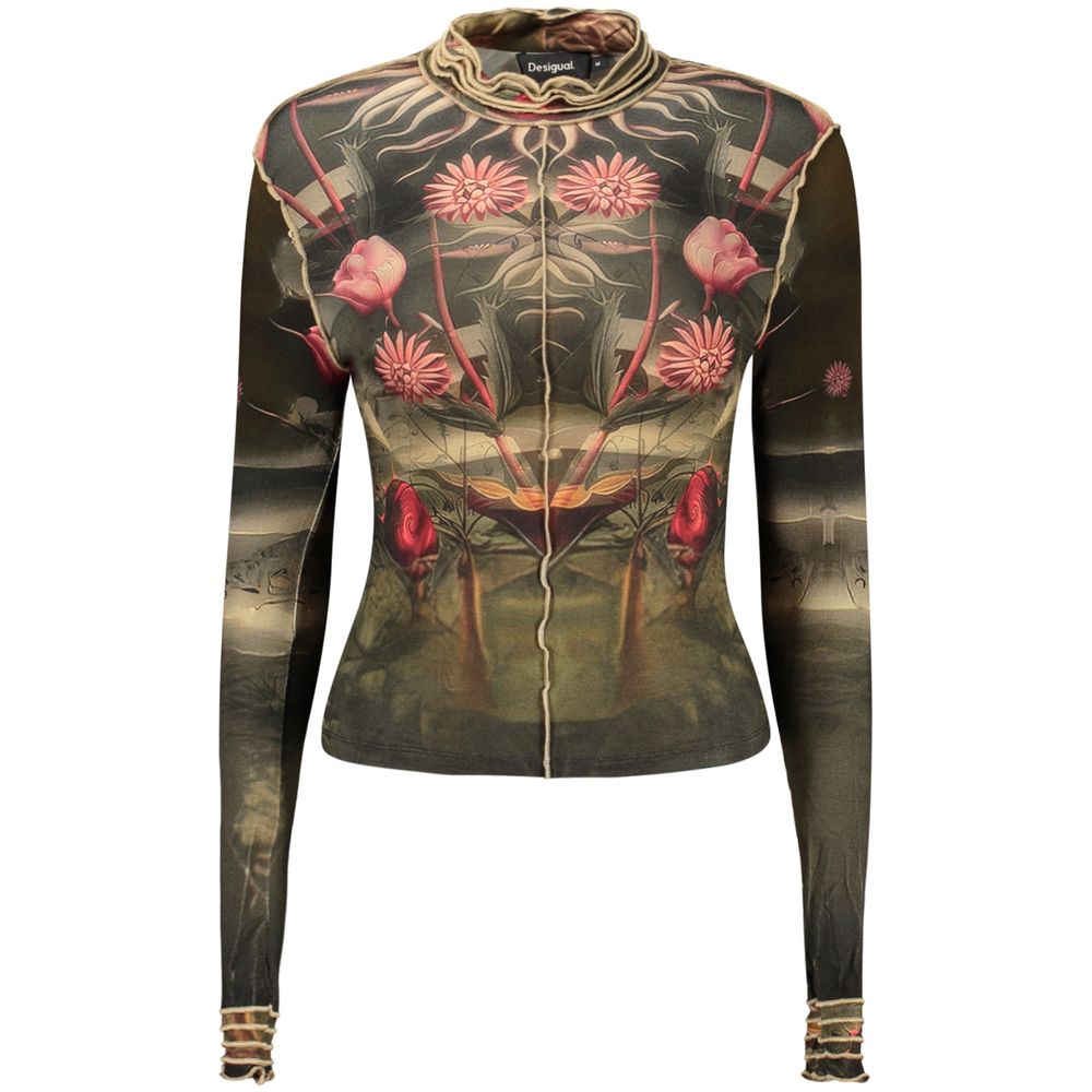 Desigual Schwarzes T-Shirt aus Elasthan