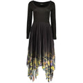 Desigual Schwarzes Freizeitkleid aus Polyester