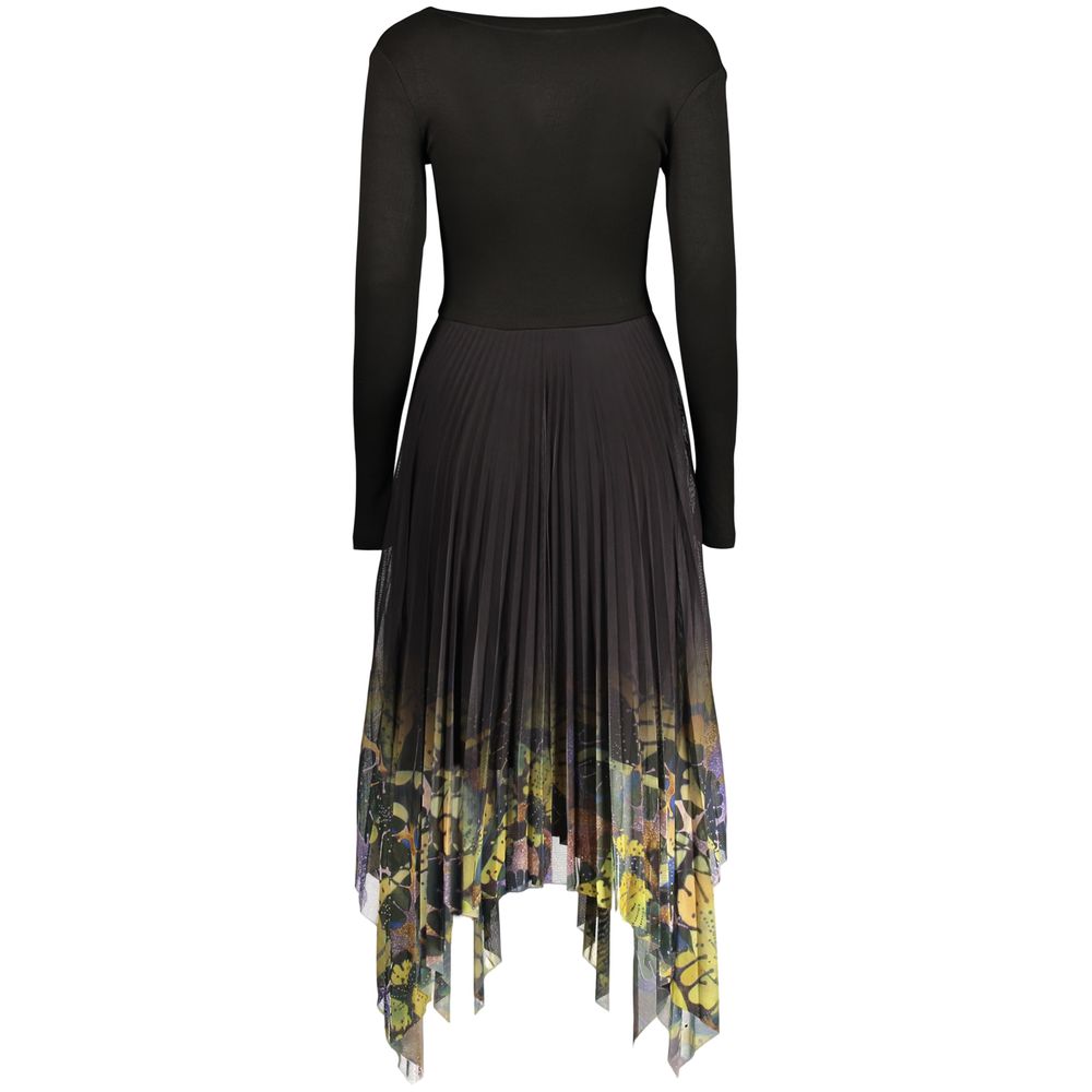 Desigual Schwarzes Freizeitkleid aus Polyester