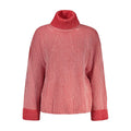 Desigual Roter Wollrollkragenpullover