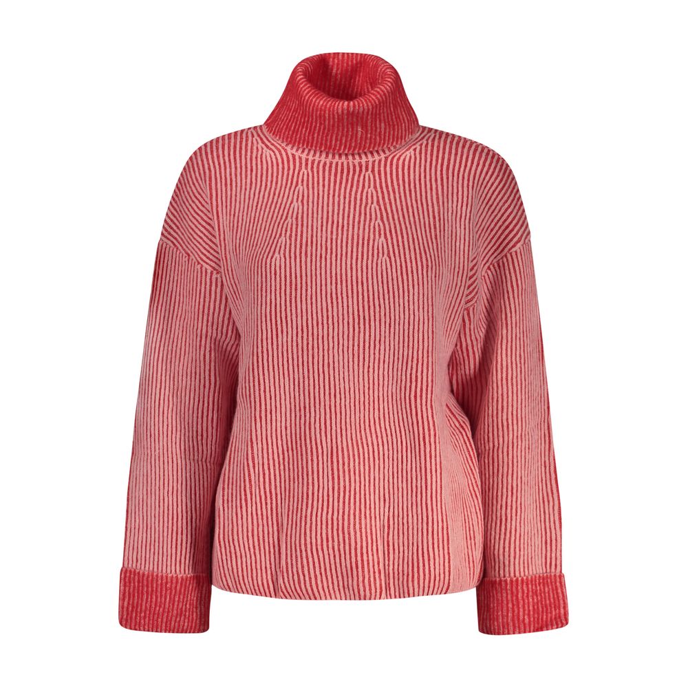 Desigual Roter Wollrollkragenpullover
