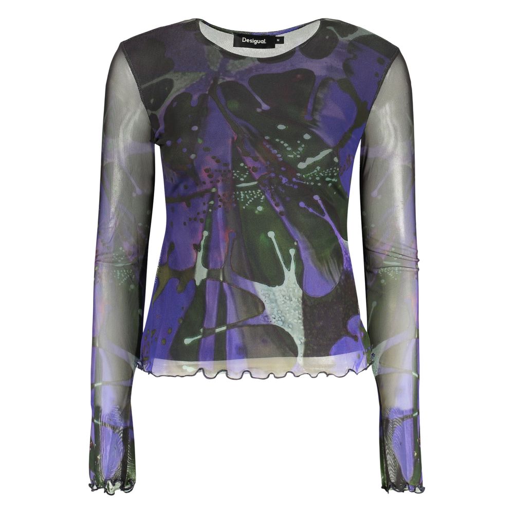 Desigual Blaues Polyester-T-Shirt