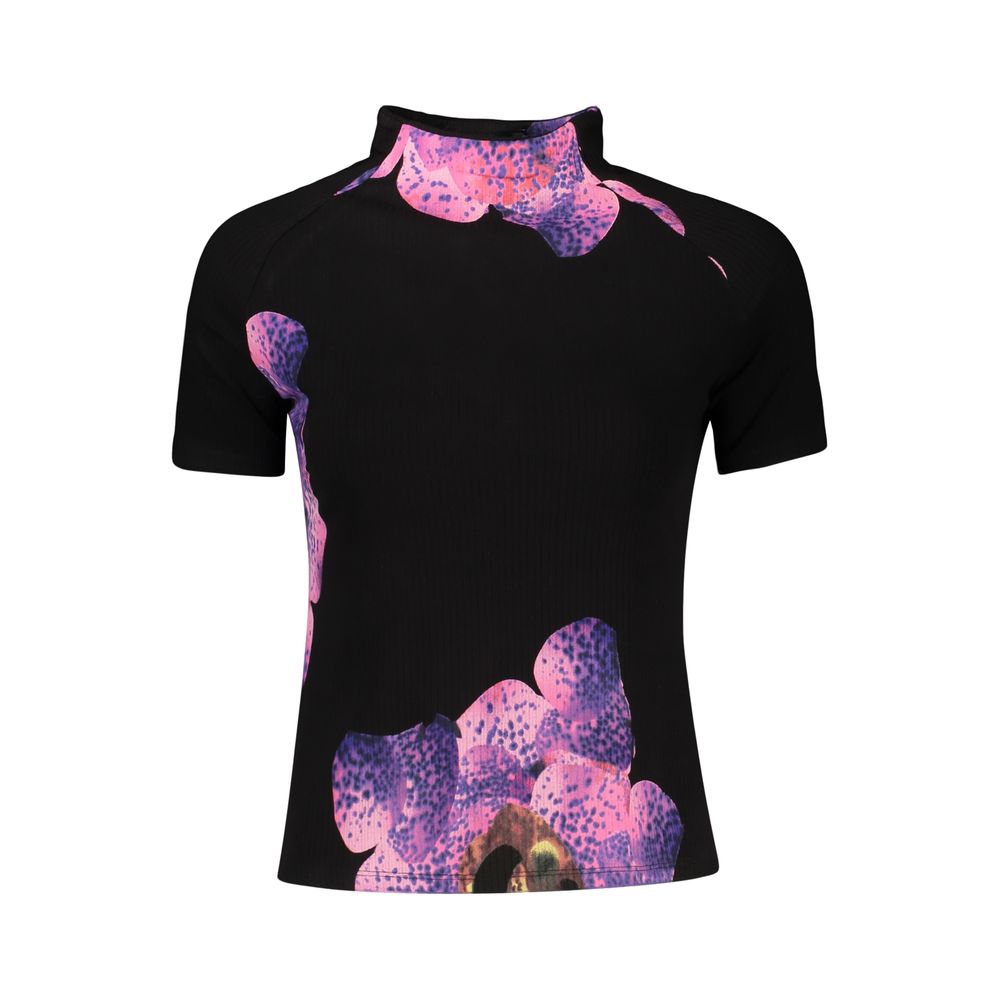 Desigual Schwarzes T-Shirt aus Elasthan