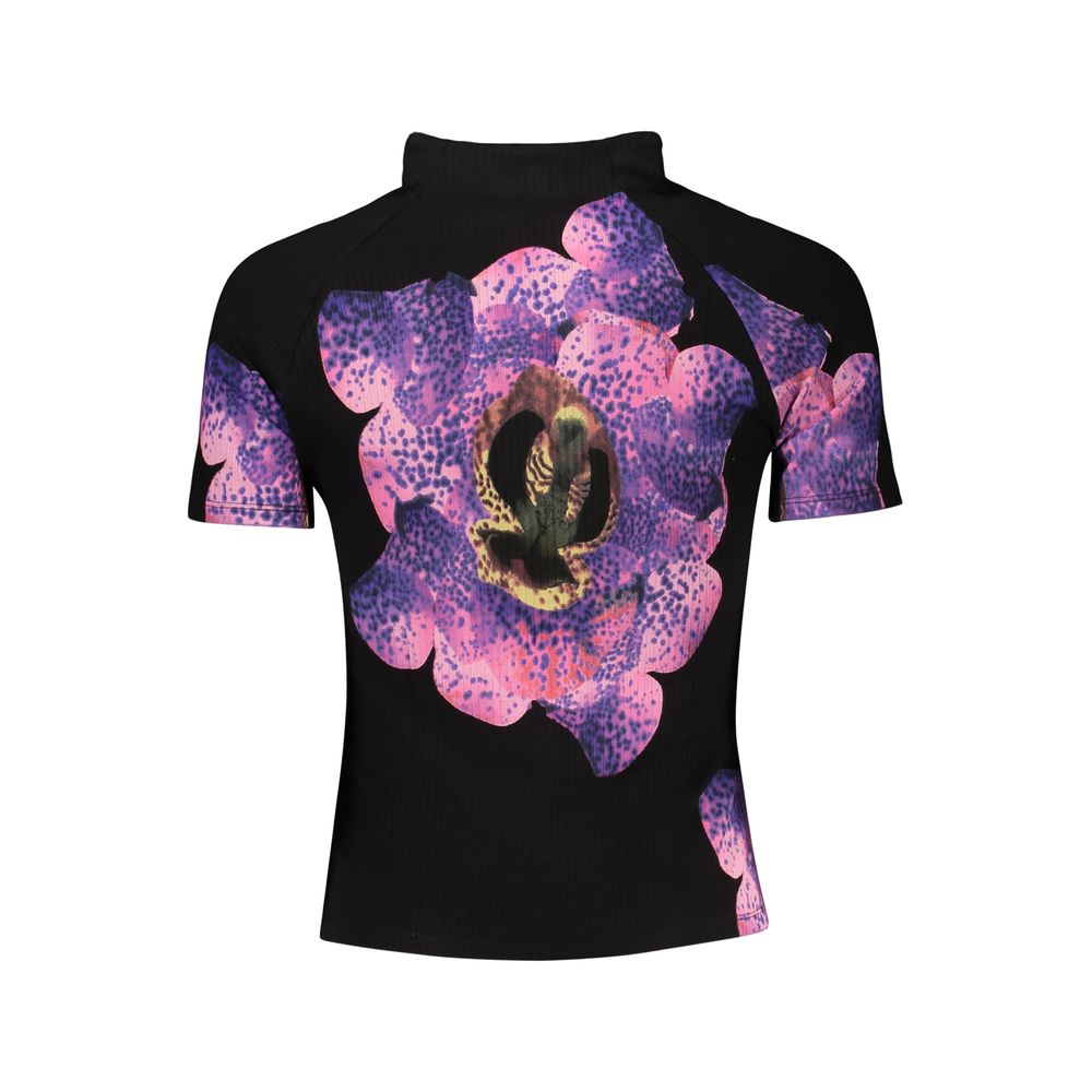 Desigual Schwarzes T-Shirt aus Elasthan