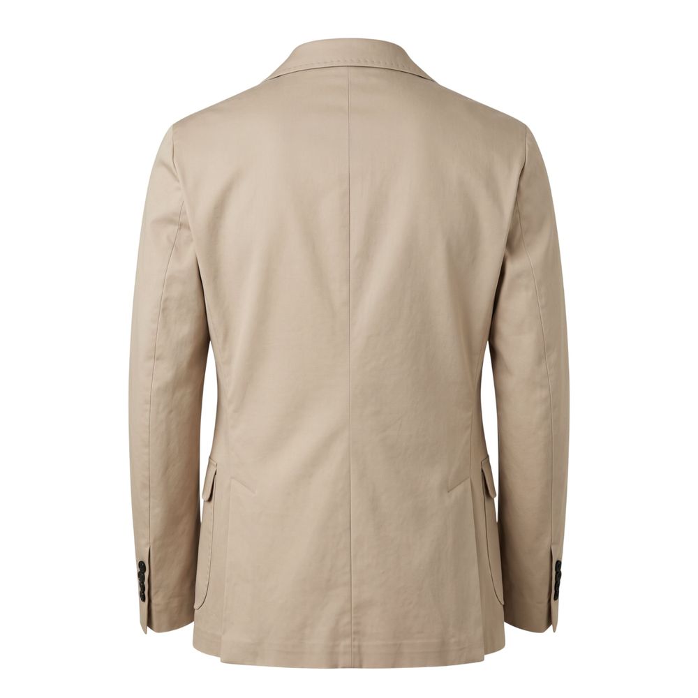 Roberto Pepe Luxury Beige Baumwolle Männer Jacke