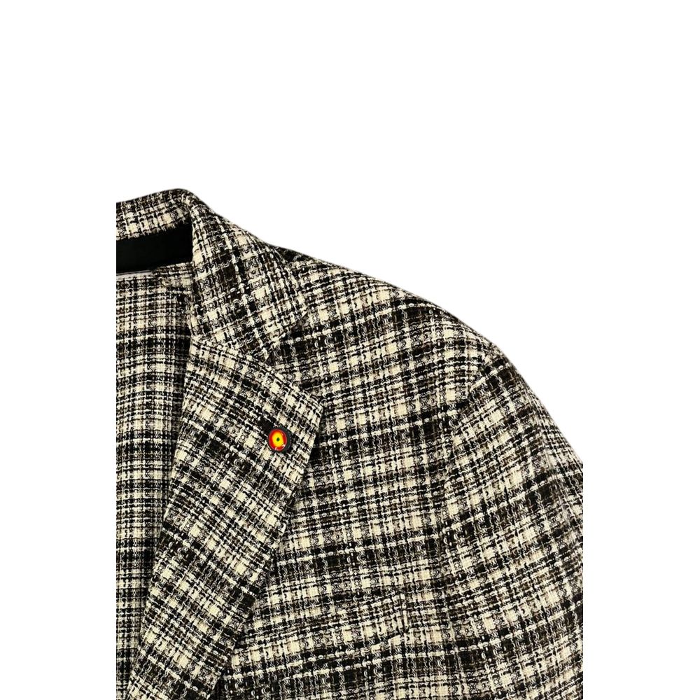 Roberto Pepe Luxury Beige Baumwolle Männer Jacke