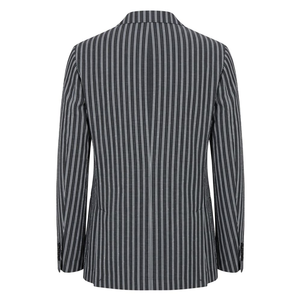 Roberto Pepe Luxury Blaue Baumwoll-Shell-Jacke